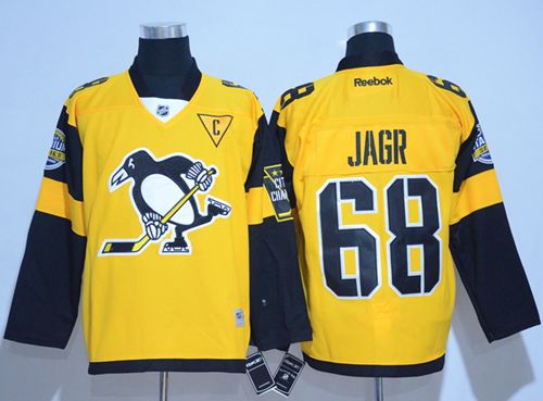 Penguins #68 Jaromir Jagr Gold Stadium Series Stitched NHL Jersey